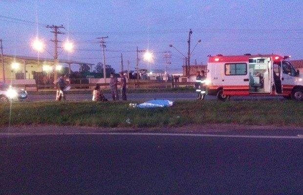 Homem foi atropelado ao tentar atravessar rodovia (Foto: Arquivo Pessoal/Toni Carvalho).