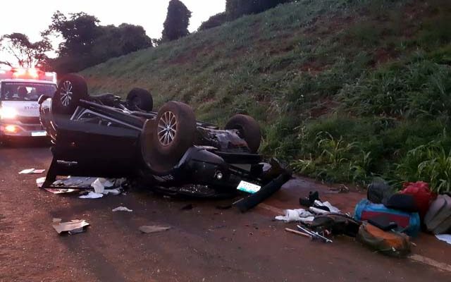 Idoso morreu depois de carro capotar em rodovia de Nova Granada — Foto: Arquivo Pessoal