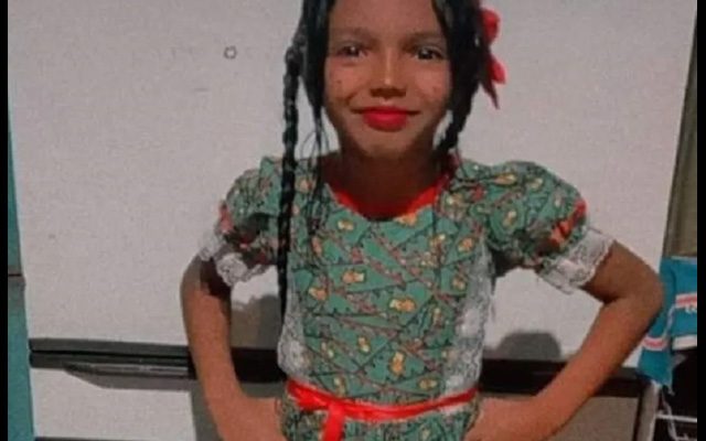 Alici Geovanna Moreira da Fonseca, de 8 anos, morreu atropelada por um ônibus de estudantes. Foto: Redes sociais